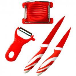 TORO SET, 2 NOŽE, KRÁJEČ NA VAJÍČKA, ŠKRABKA