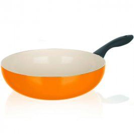 BANQUET Keramická pánev WOK 28 cm Natura Ceramia Arancia