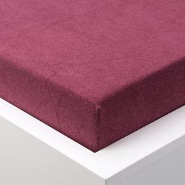 Hermann Cotton Napínací prostěradlo froté EXCLUSIVE bordó 90 - 100 x 200 cm 2 ks