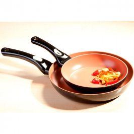 DOMO Set pánví TERRACOTA, 2 ks, průměr 26 a 20 cm