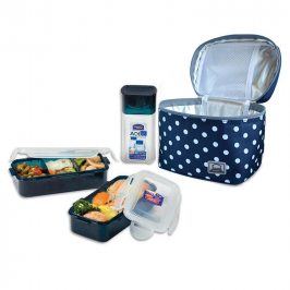 Tečkovaná taška Lunch Boxes modrá