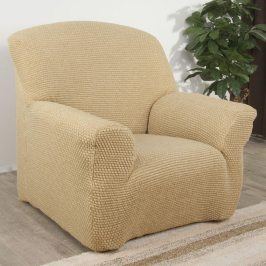 Nueva Textura Luxusní decoDoma napínací potah na křeslo multielastický ZAFIRO gold 70 - 110 cm
