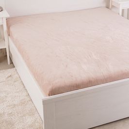 Mikroflanelové prostěradlo béžové 180x200 cm dvojlůžko - standard mikroflanel