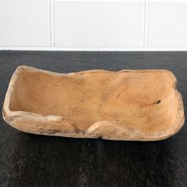 Dekorační mísa Home Design Teak 8 x 40 x 24 cm dřevo