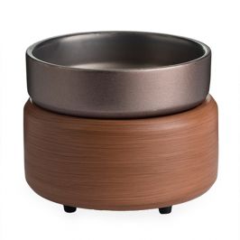 Elektrická aromalampa a ohřívač svíček Pewter Keramika hnědá