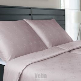 Povlečení tencel Snail růžové 140x200 jednolůžko - standard bavlna
