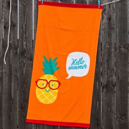 Dětská plážová osuška Ananas oranžová