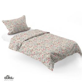 Povlečení ELKA LOUNGE Flowers 140x200 jednolůžko - standard Bavlněný satén