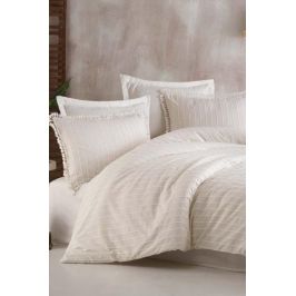Luxusní povlečení Estina bílé 140x200 jednolůžko - standard bavlna