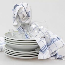 Set lněných utěrek Klasik 50x70 cm modrá