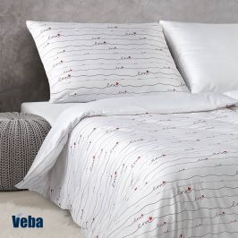 Damaškové povlečení Love 140x200 jednolůžko - standard bavlna
