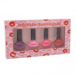 2K Nails With A Kiss 6 ml dárková kazeta dárková sada pro ženy lak na nehty 4x 6 ml