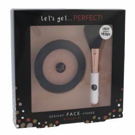 2K Let´s Get Perfect! 10 g dárková kazeta dárková sada pro ženy bronzer 10 g + kosmetický štětec 1 ks Light/Medium