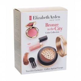 Elizabeth Arden Pure Finish 7,7 g dárková kazeta dárková sada pro ženy bronzer Pure Finish Mineral Bronzing Powder 7,7 g + štětec 1 ks + tvářenka Ceramide Cream Blush 2,67 g + lesk na rty Beautiful Color Lip Gloss 4 ml Medium