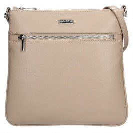 Dámská kožená crossbody kabelka Facebag Paula - béžová