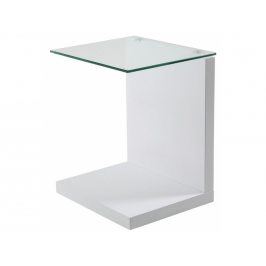 Noční stolek Stand, sklo/bílá SCHDN0000060821 SCANDI